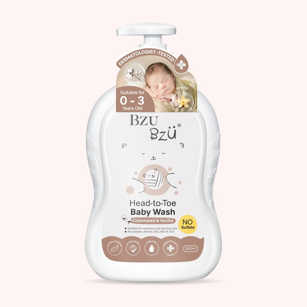 BZU BZU 嬰兒洗髮沐浴露(棉花籽與香草) 600ml