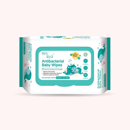 BZU BZU嬰兒抗菌濕巾優惠装80片*2包(有蓋)