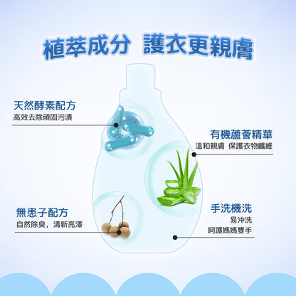 BZU BZU 嬰幼兒衣物洗衣精(1L家庭裝)