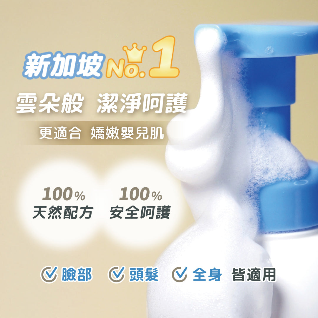 BZU BZU 嬰兒洗髮沐浴慕斯 (蘆薈與洋甘菊)300ml