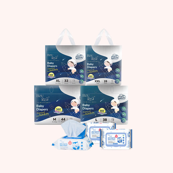 BZU BZU 絲絨乾爽紙尿褲-褲型(箱購）