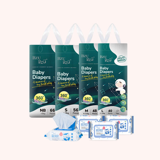 BZU BZU 絲絨乾爽紙尿褲-黏貼型(箱購)