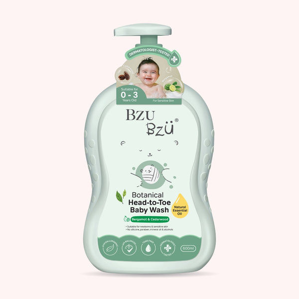 BZU BZU 嬰兒植萃洗髮沐浴露(佛手柑與雪松)600ml